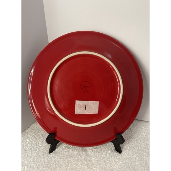 Vintage Fiesta Ware Scarlett Red 10.5" Plate Homer Laughlin - Picture 2 of 3